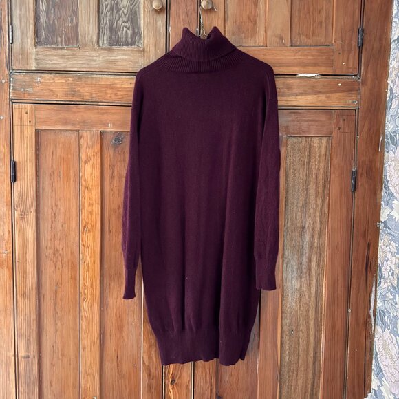 Nadaam 100% Cashmere Turtleneck Sweater Dress Size L - Picture 3 of 5